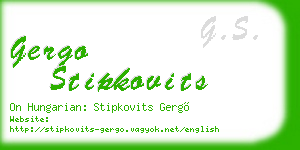 gergo stipkovits business card